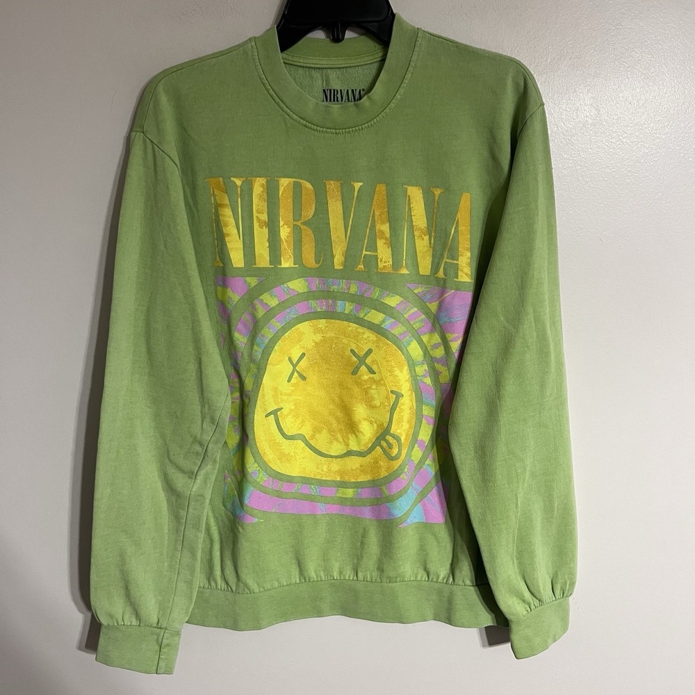 Urban Outfitters Nirvana Smile Oversized Crewneck Size Medium Grunge Punk